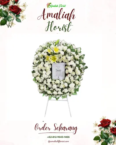 Krans Bunga Duka Cita di Madiun